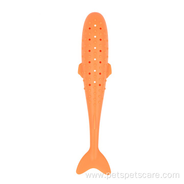 Catnip silicone fish shape cat toothbrush cat Toy